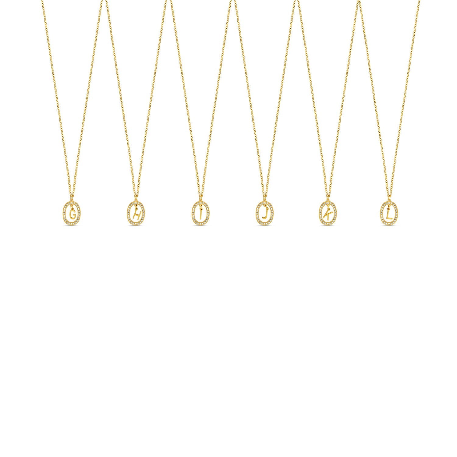 Colar Letra Inicial Prism Banhado em Ouro 18K