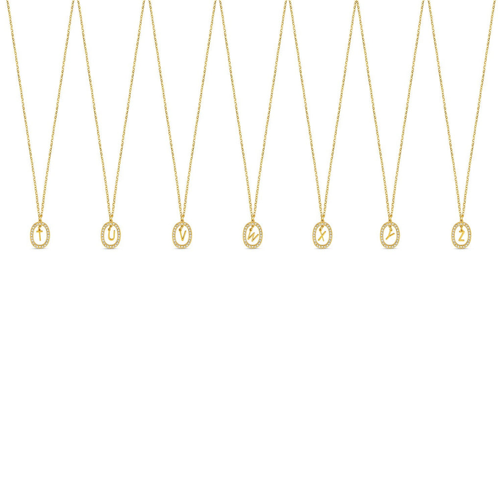 Colar Letra Inicial Prism Banhado em Ouro 18K