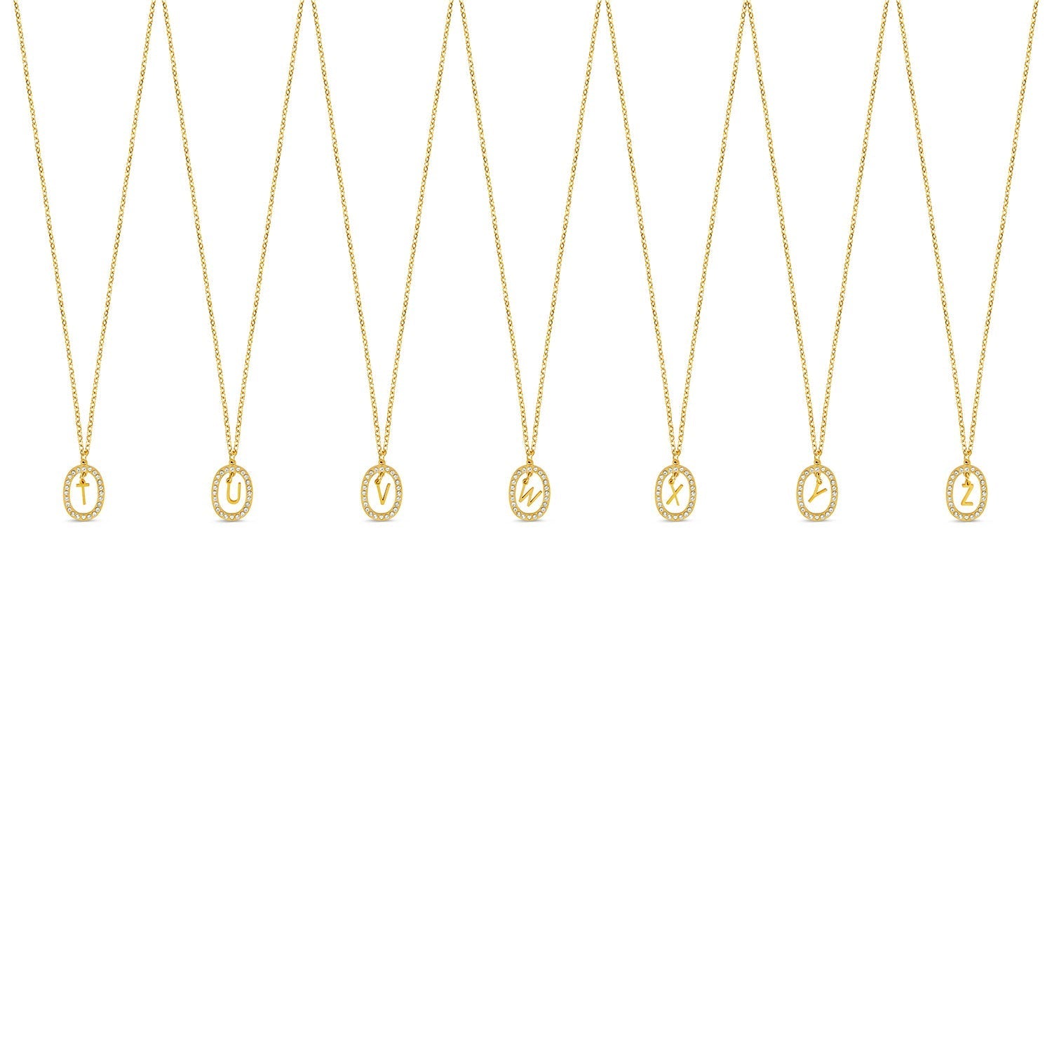 Colar Letra Inicial Prism Banhado em Ouro 18K