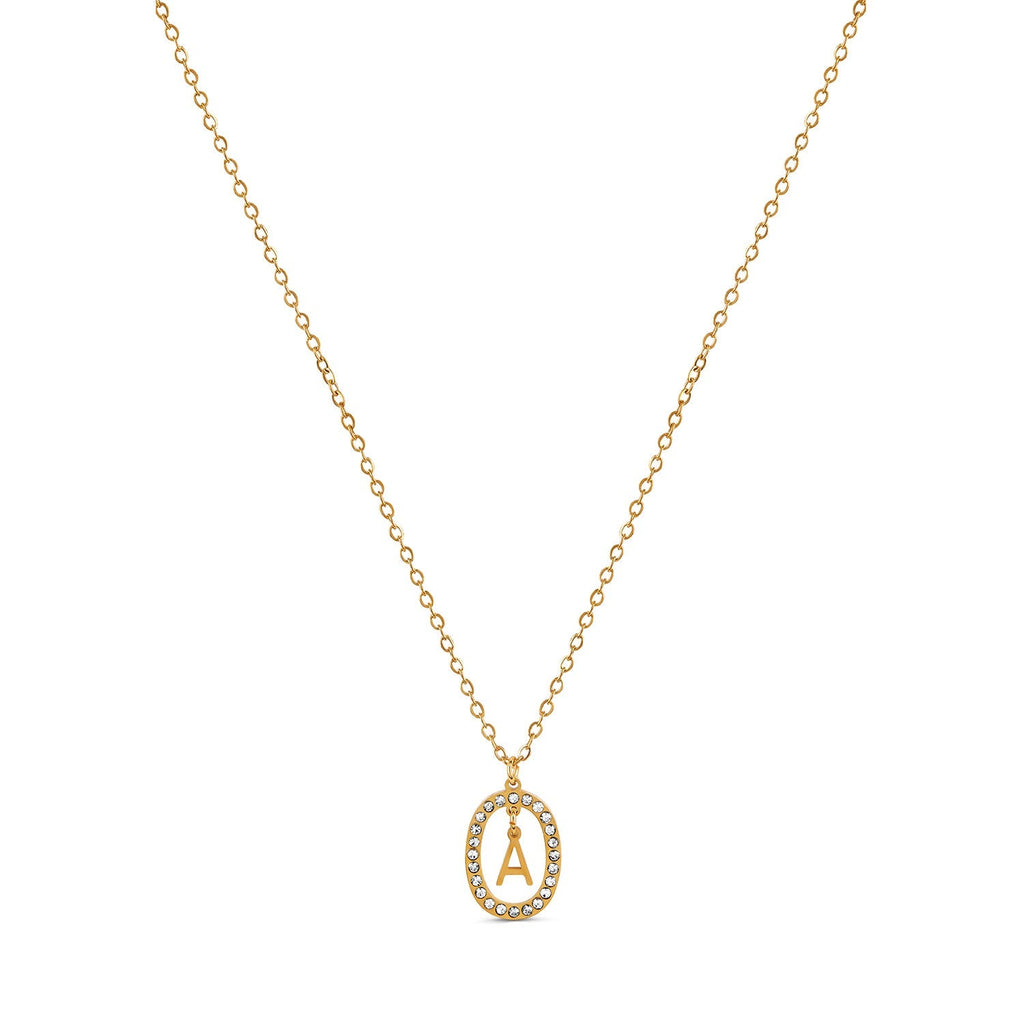 Colar Letra Inicial Prism Banhado em Ouro 18K