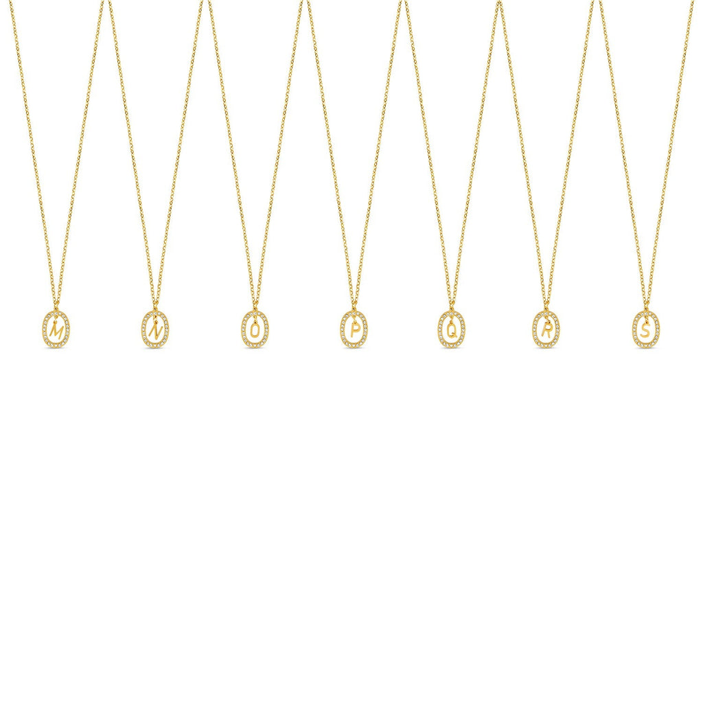 Colar Letra Inicial Prism Banhado em Ouro 18K