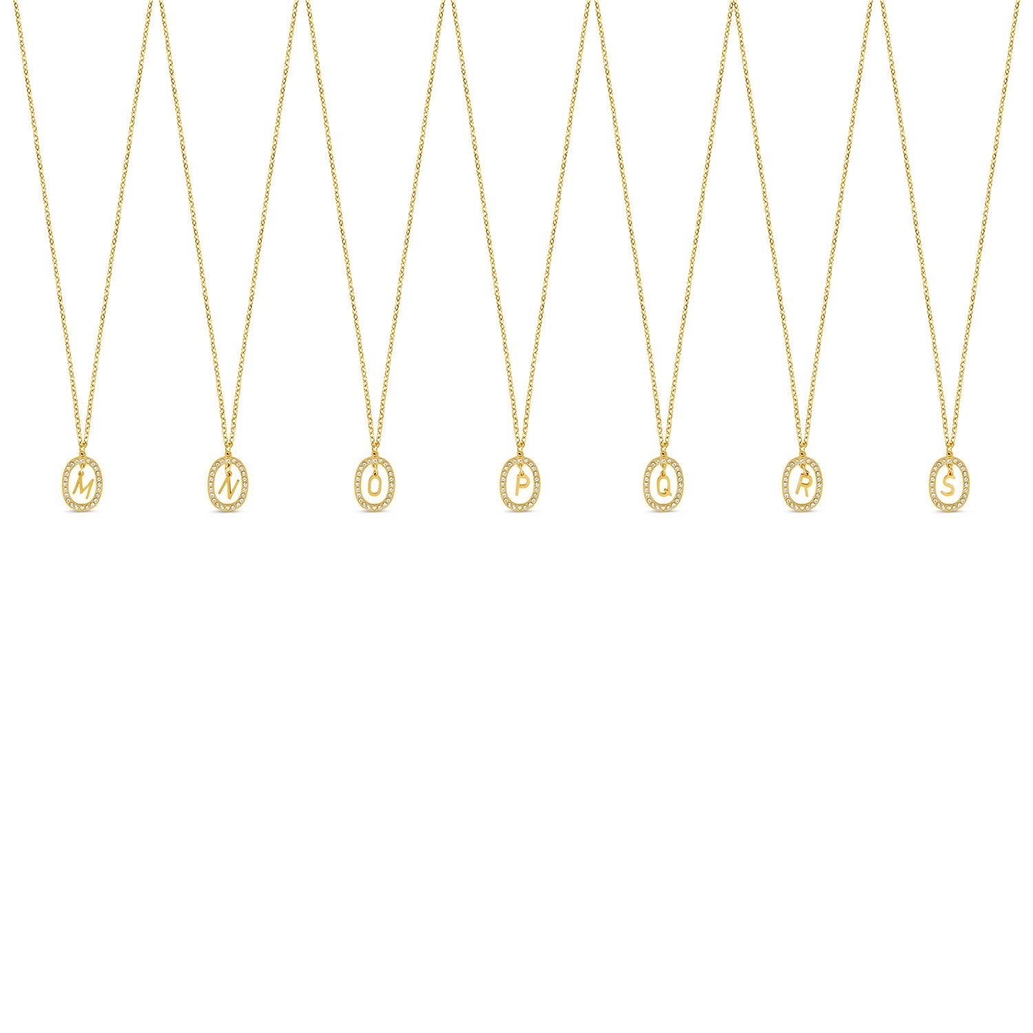 Colar Letra Inicial Prism Banhado em Ouro 18K