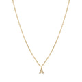Colar Letra Inicial Stone Banhado em Ouro 18K