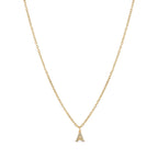 Colar Letra Inicial Stone Banhado em Ouro 18K
