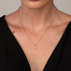 Colar Letra Inicial Stone Banhado em Ouro 18K