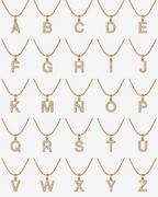 Colar Letra Inicial Zircônia Banhado em Ouro 18K