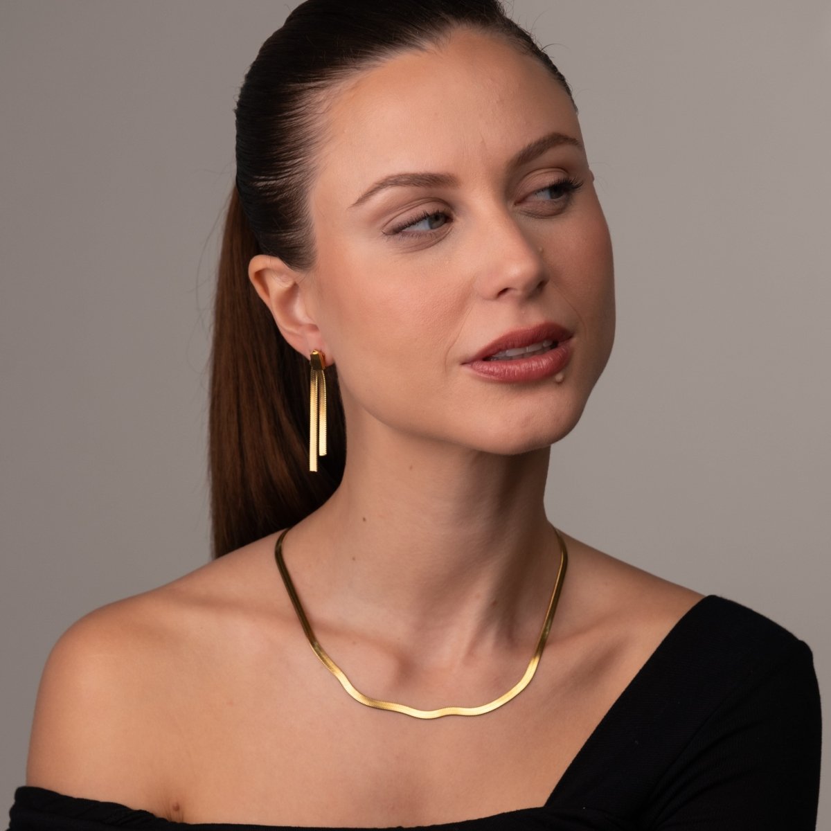 Colar Malha Snake Dourado Banhado em Ouro 18K