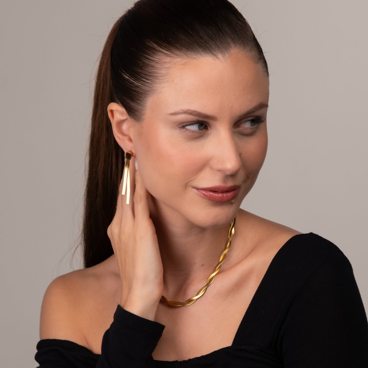 Colar Twist Banhado em Ouro 18K