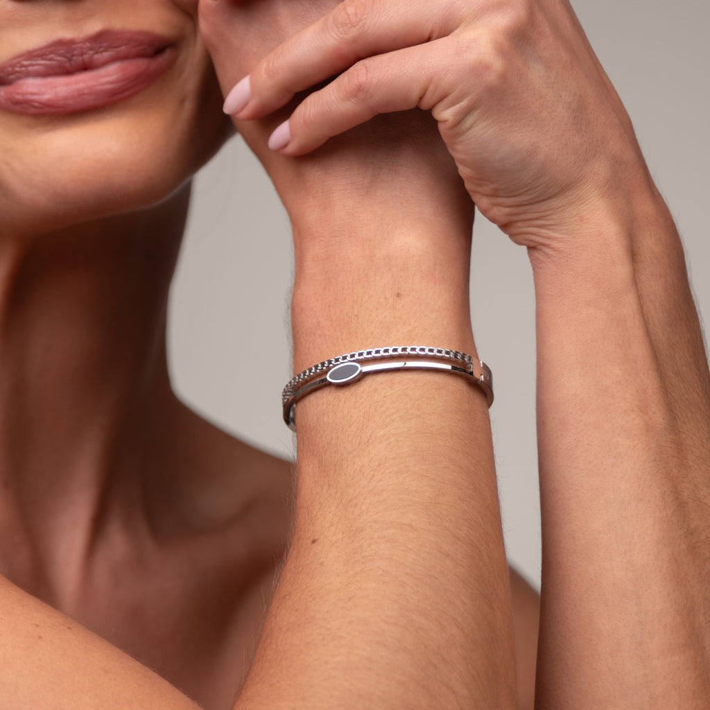 Bracelete Algarismo Romanos - Prata