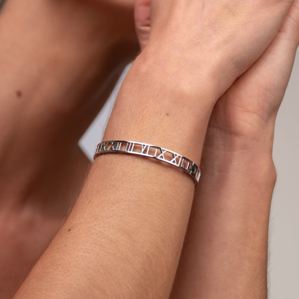 Bracelete Numeral Romanos - Prata
