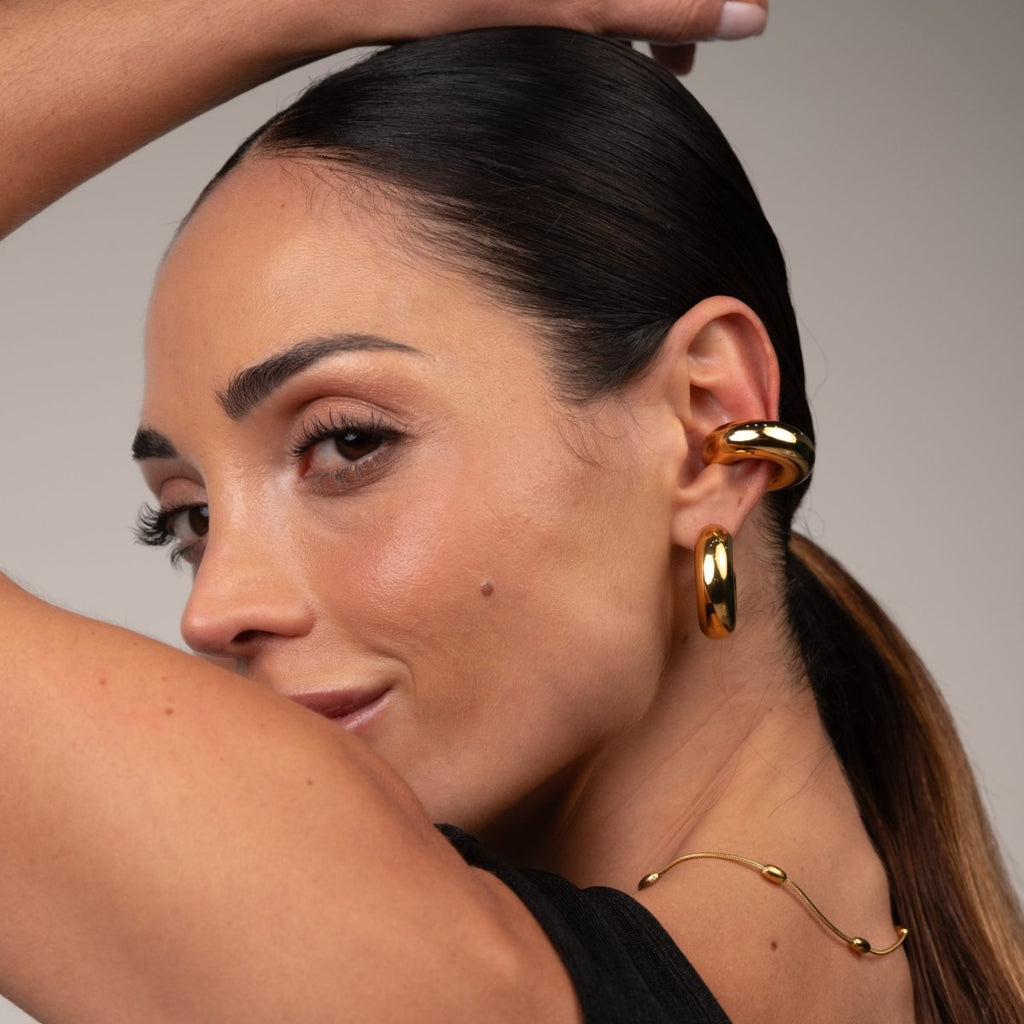 Ear Cuff Lola Chunky Banhado em Ouro 18K