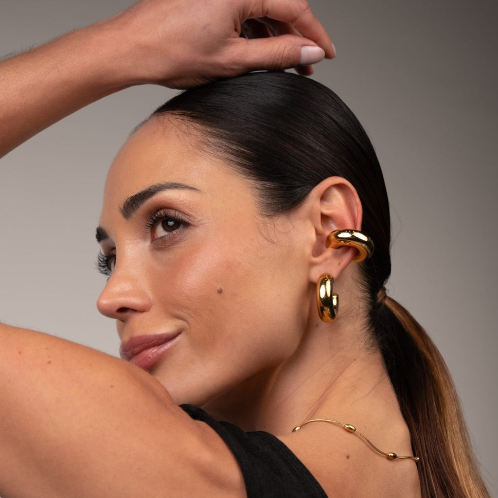 Ear Cuff Lola Chunky Banhado em Ouro 18K