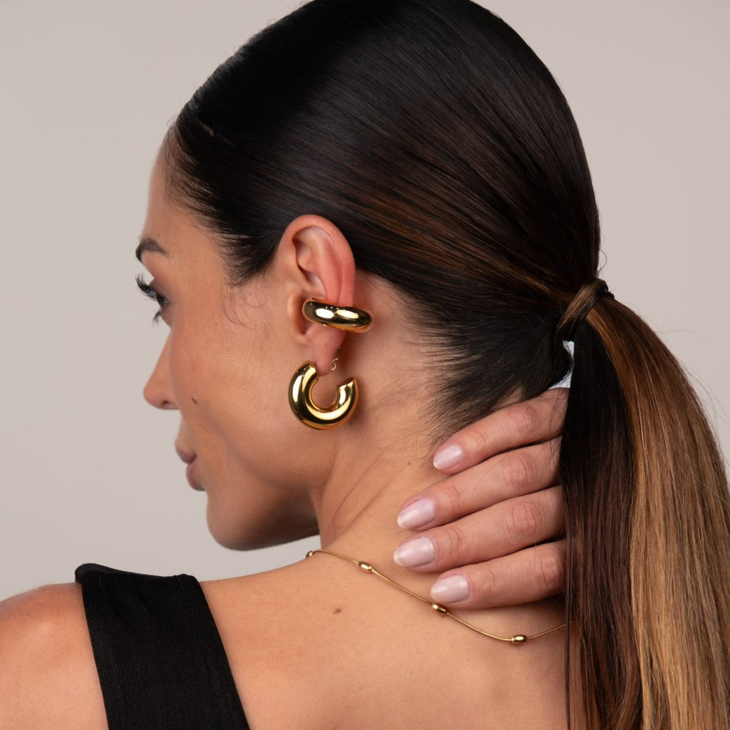 Ear Cuff Lola Chunky Banhado em Ouro 18K