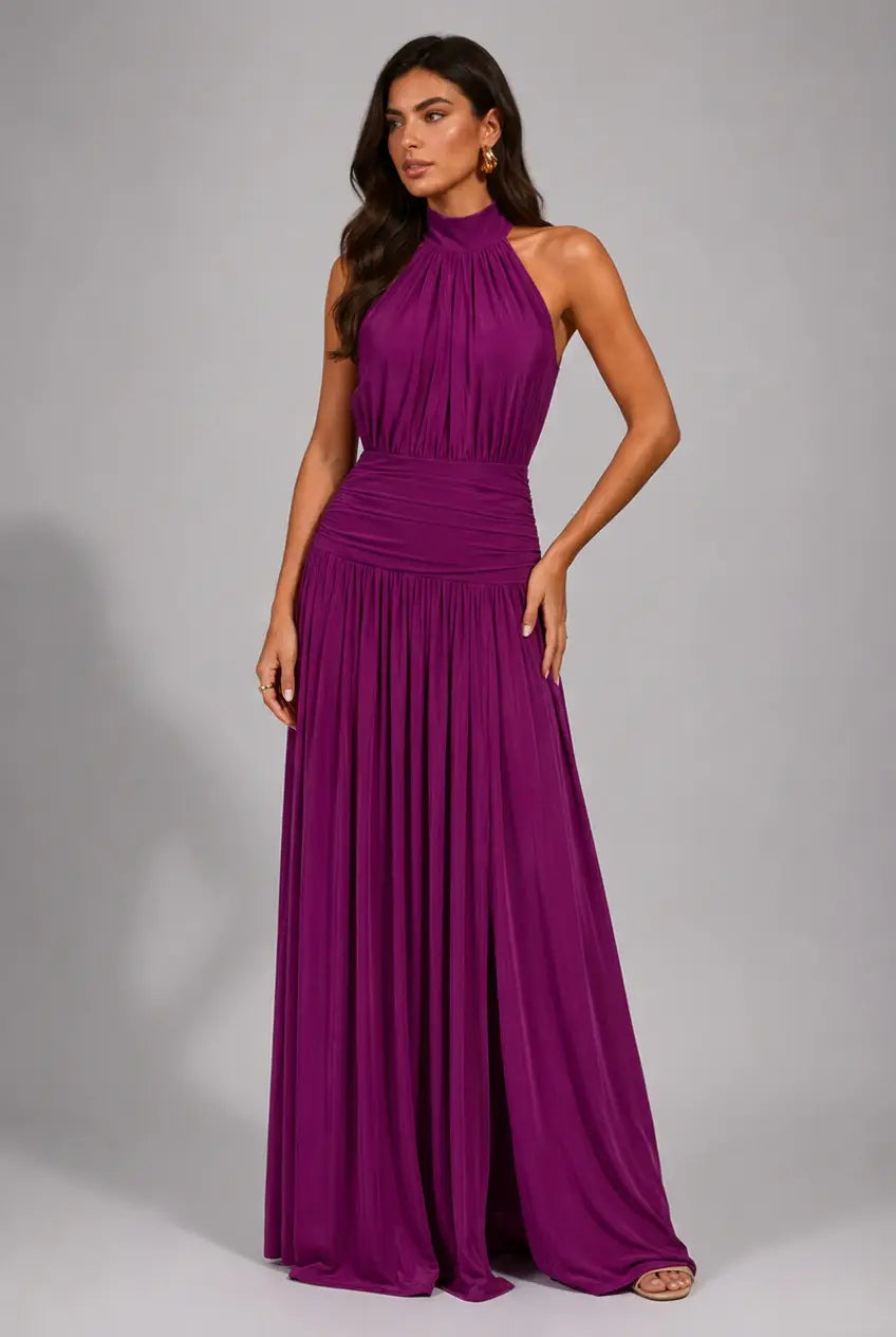 Vestido Longo Aura Halter Notte