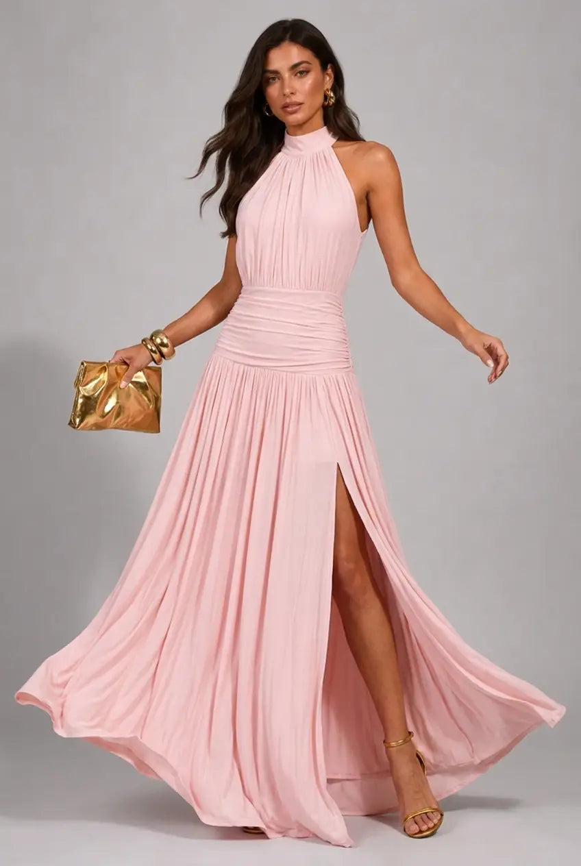 Vestido Longo Aura Halter Notte
