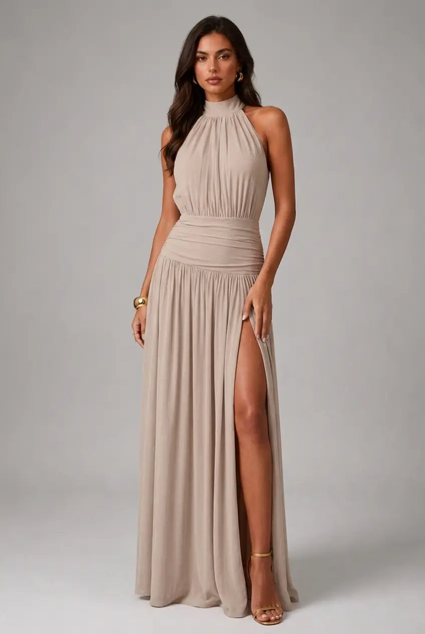 Vestido Longo Aura Halter Notte