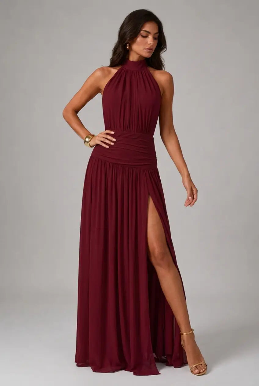 Vestido Longo Aura Halter Notte