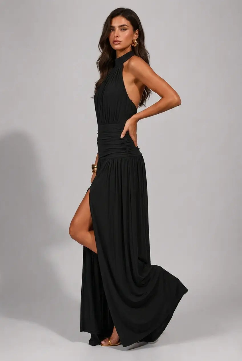 Vestido Longo Aura Halter Notte