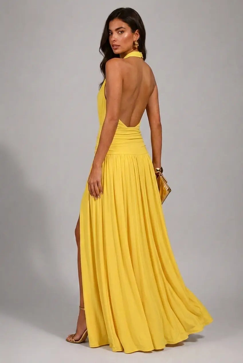 Vestido Longo Aura Halter Notte