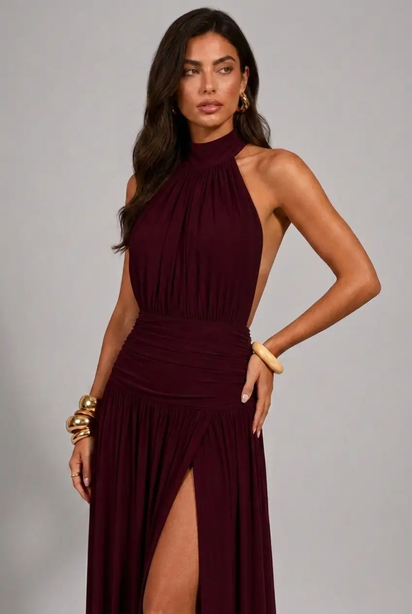 Vestido Longo Aura Halter Notte
