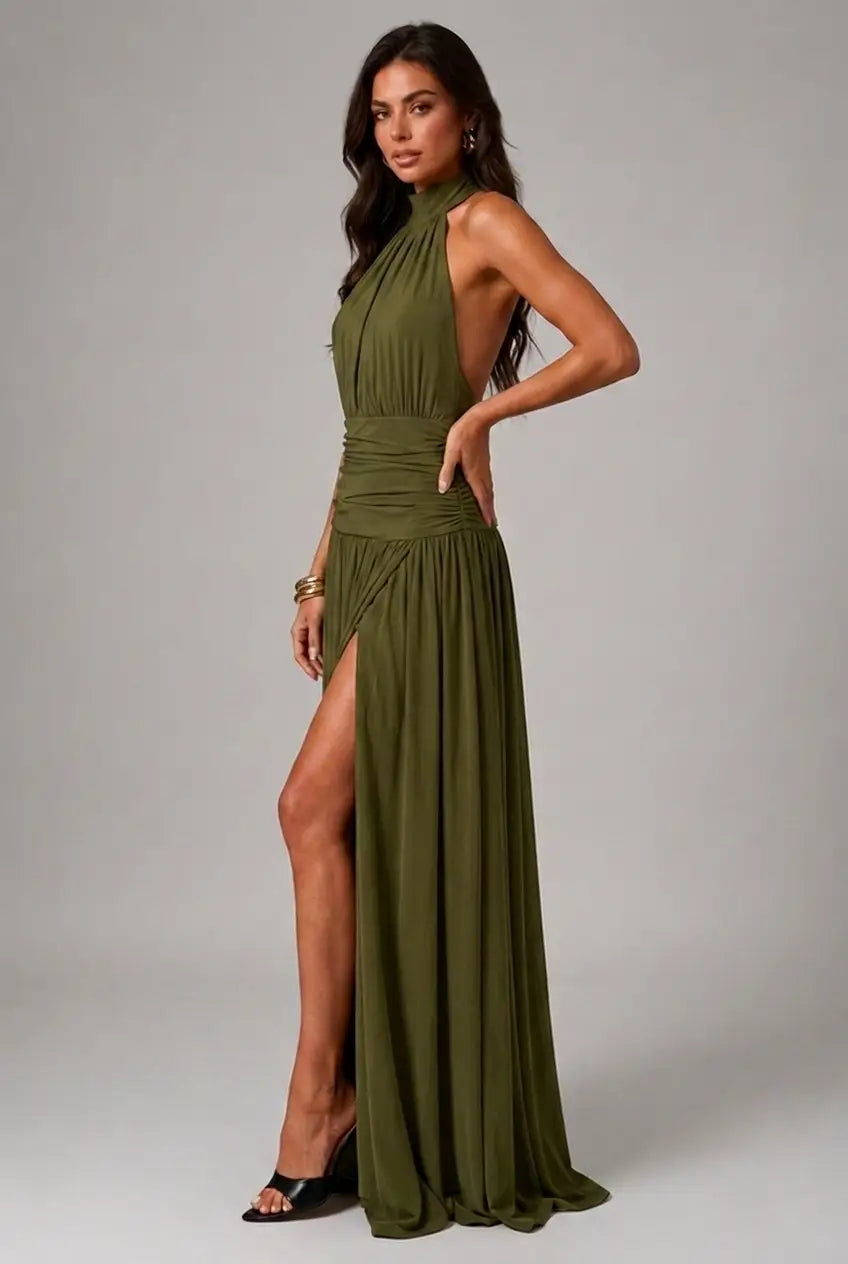 Vestido Longo Aura Halter Notte