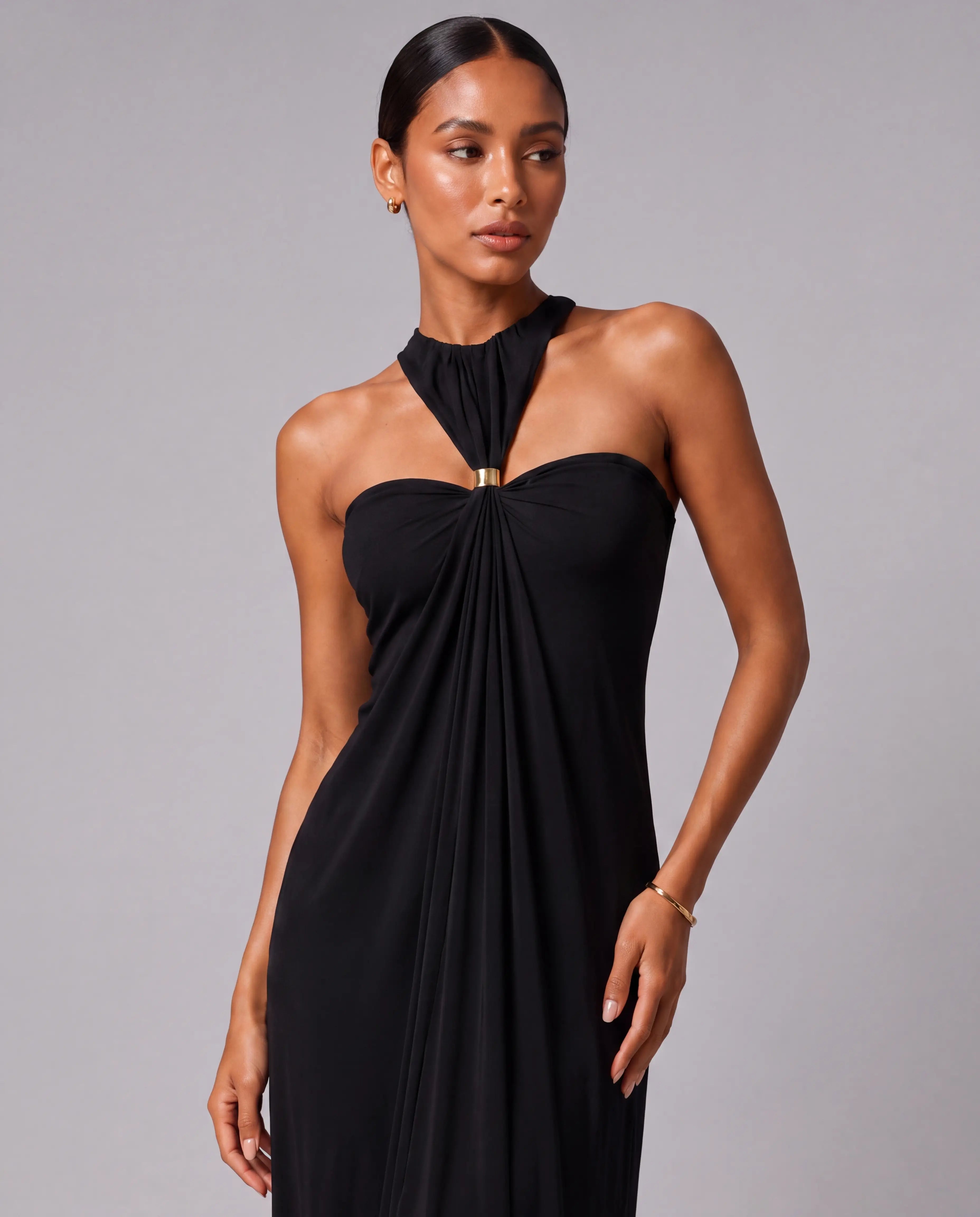 Vestido Longo Costas Abertas "Halter" Notte