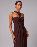 Vestido Longo Costas Abertas "Vivienne" Notte