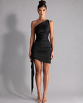 Vestido Cetim "Celeste" Notte
