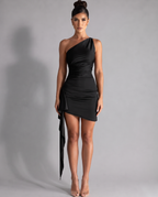Vestido Cetim "Celeste" Notte
