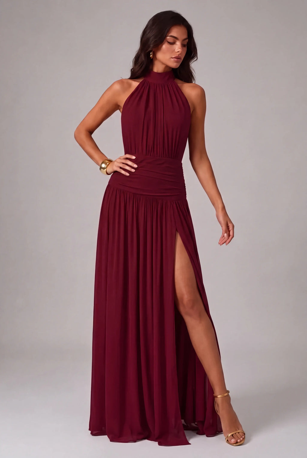 Vestido Longo Aura Halter Notte