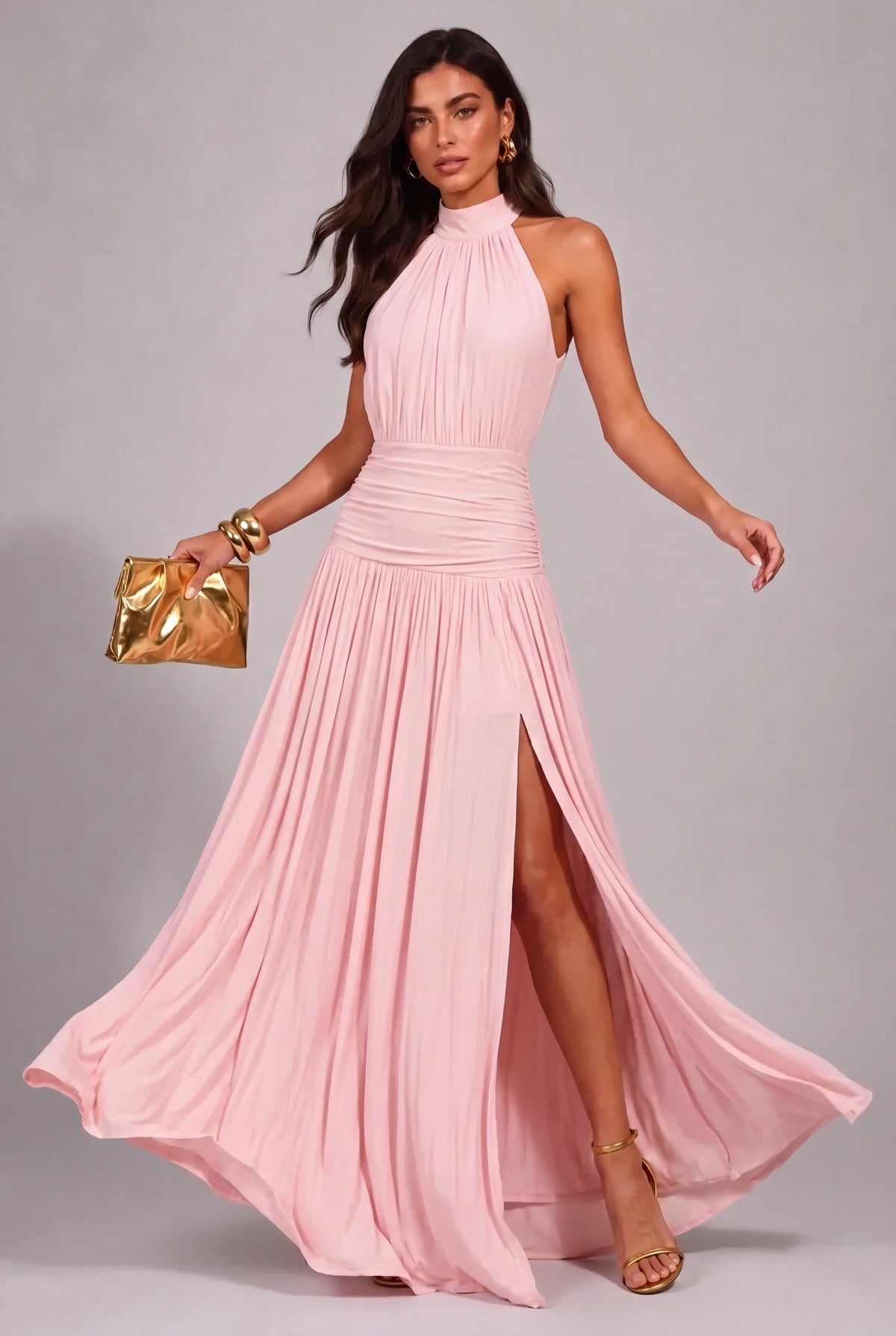 Vestido Longo Aura Halter Notte