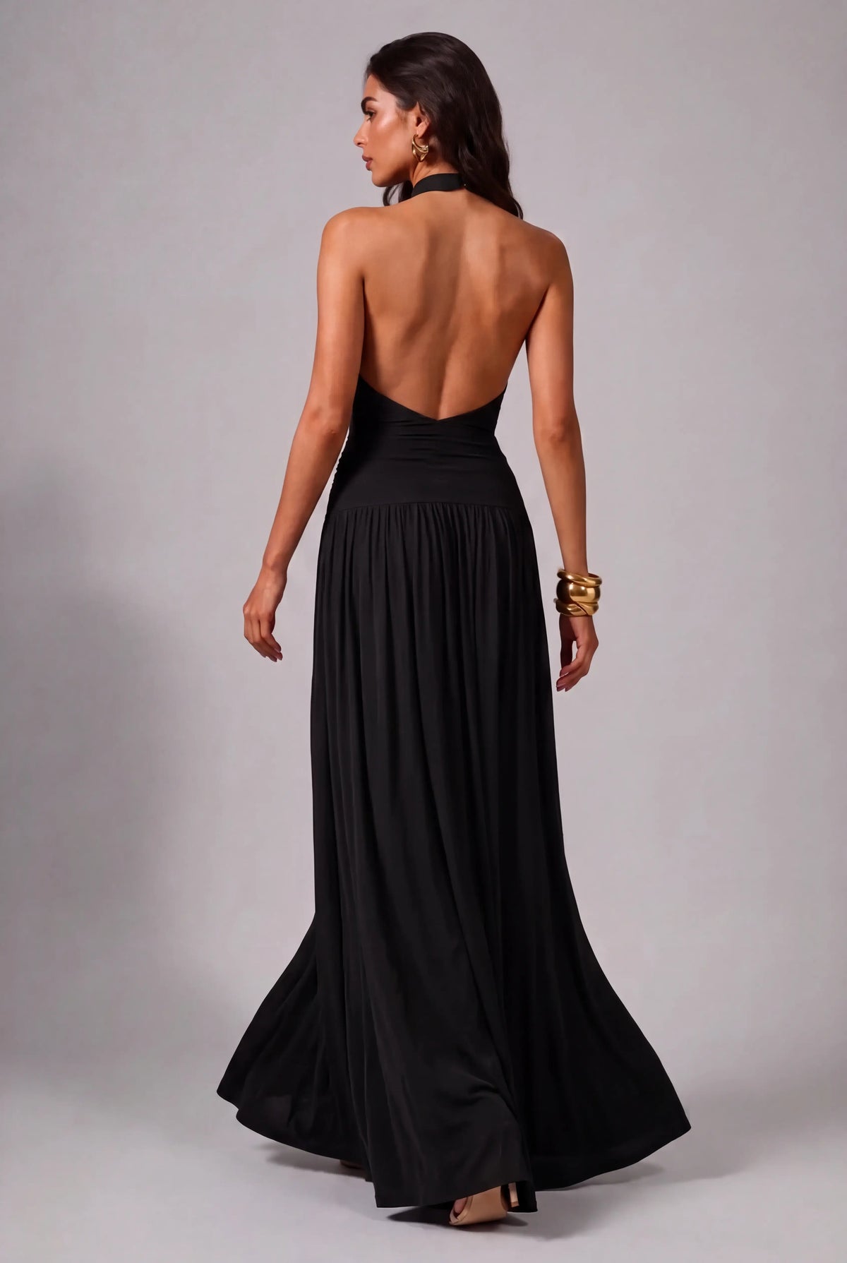 Vestido Longo Aura Halter Notte