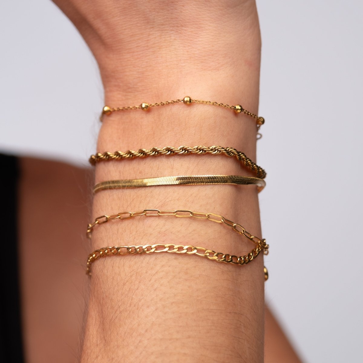 Kit Pulseiras Glamour Zircônias Banhado em Ouro 18K