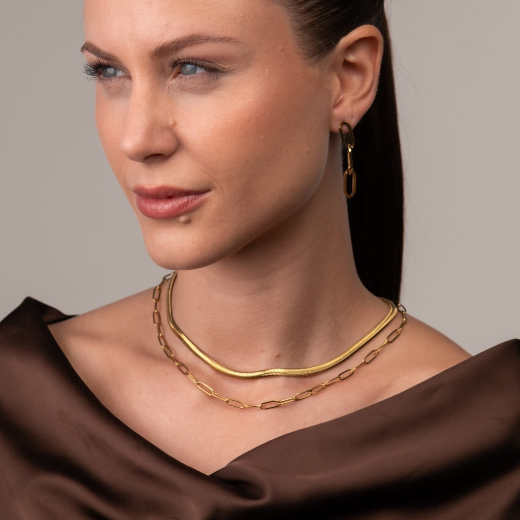 Mix Colar Antonela Banhado em Ouro 18k