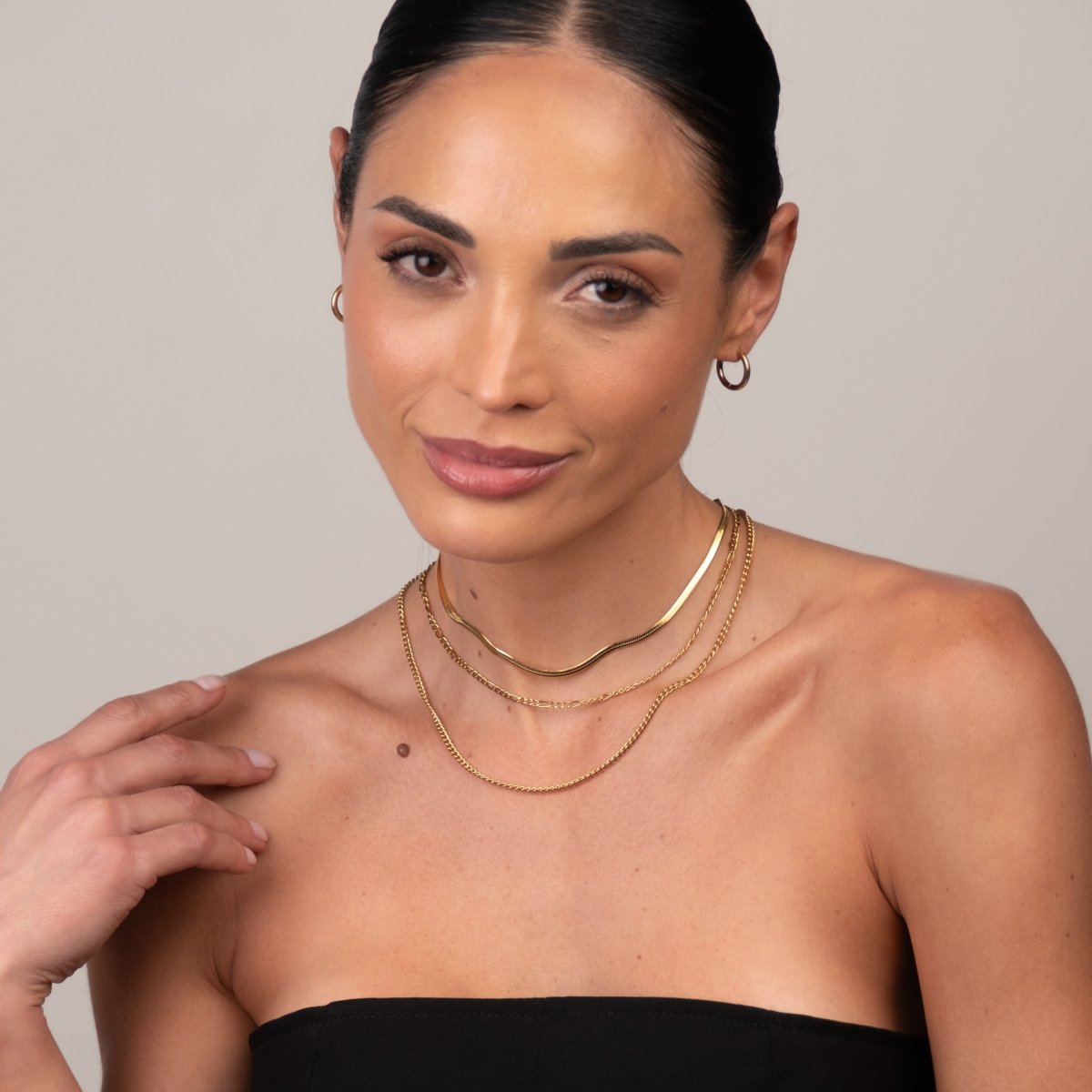Mix de Correntes Banhado em Ouro 18k