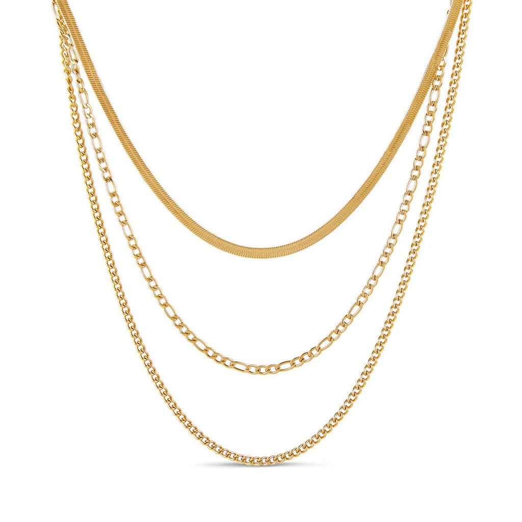 Mix de Correntes Banhado em Ouro 18k