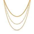 Mix de Correntes Banhado em Ouro 18k