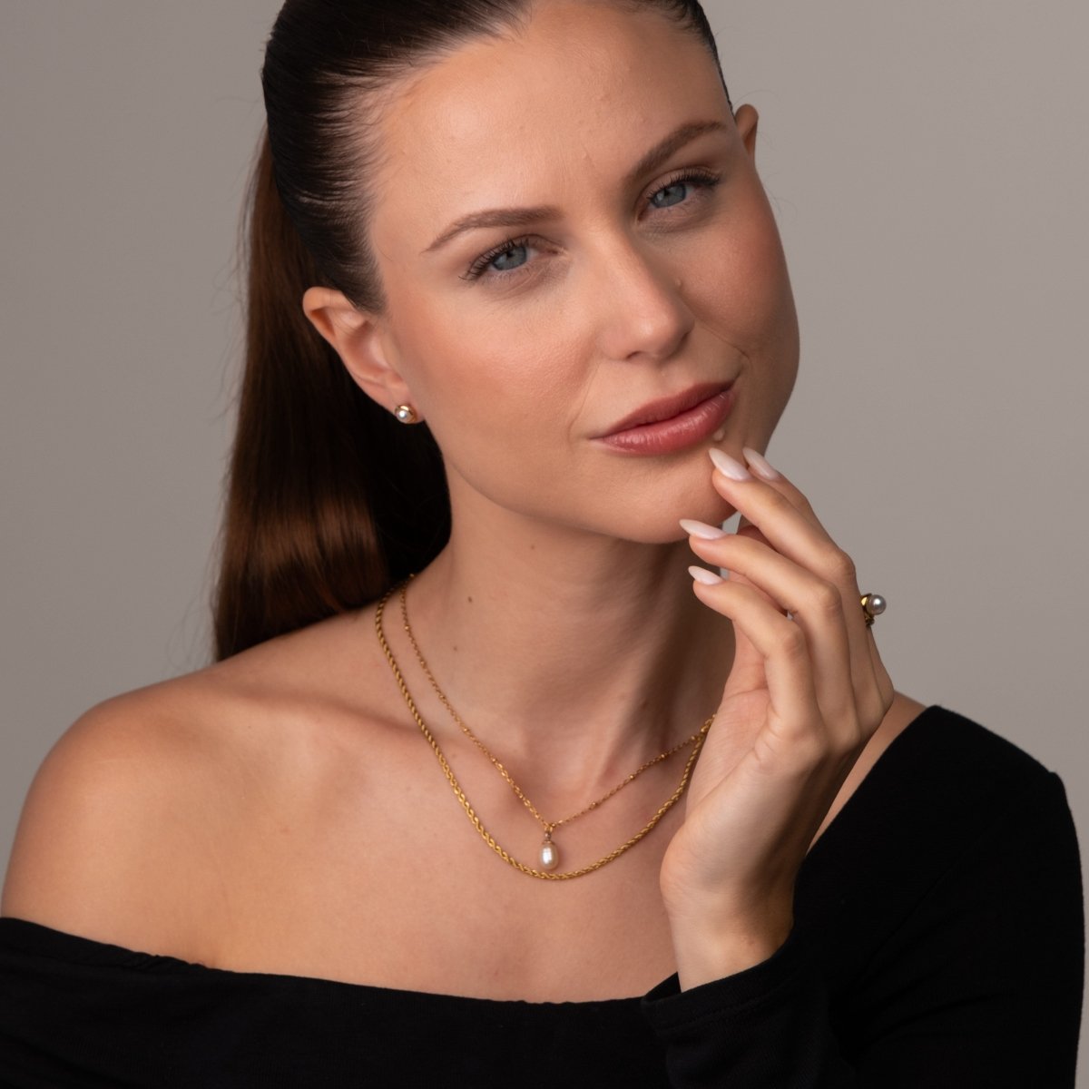 Mix Everyday Colar Duplo Banhado em Ouro 18k