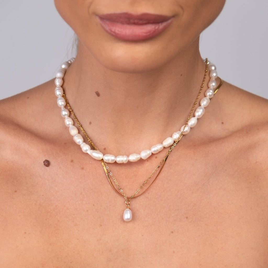 Mix Noronha Colar Triplo Banhado em Ouro 18k