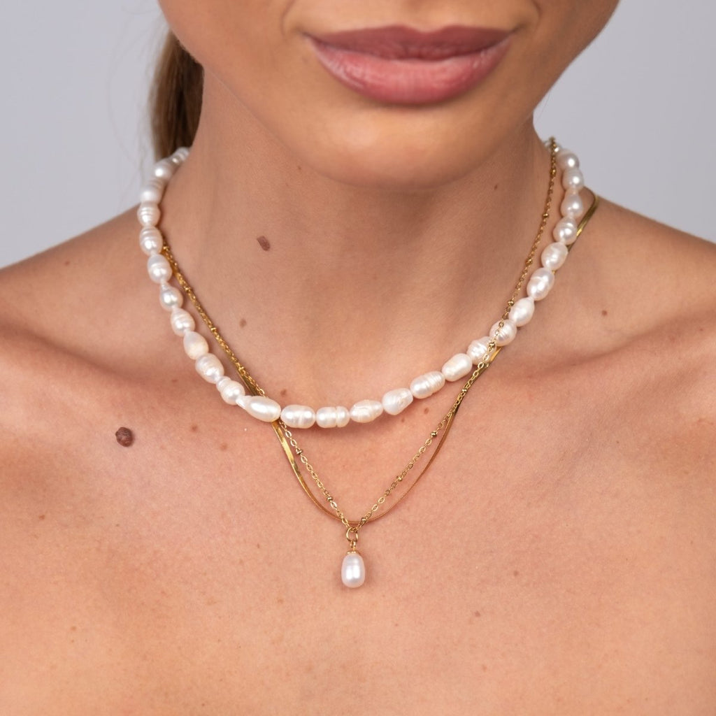 Mix Noronha Colar Triplo Banhado em Ouro 18k