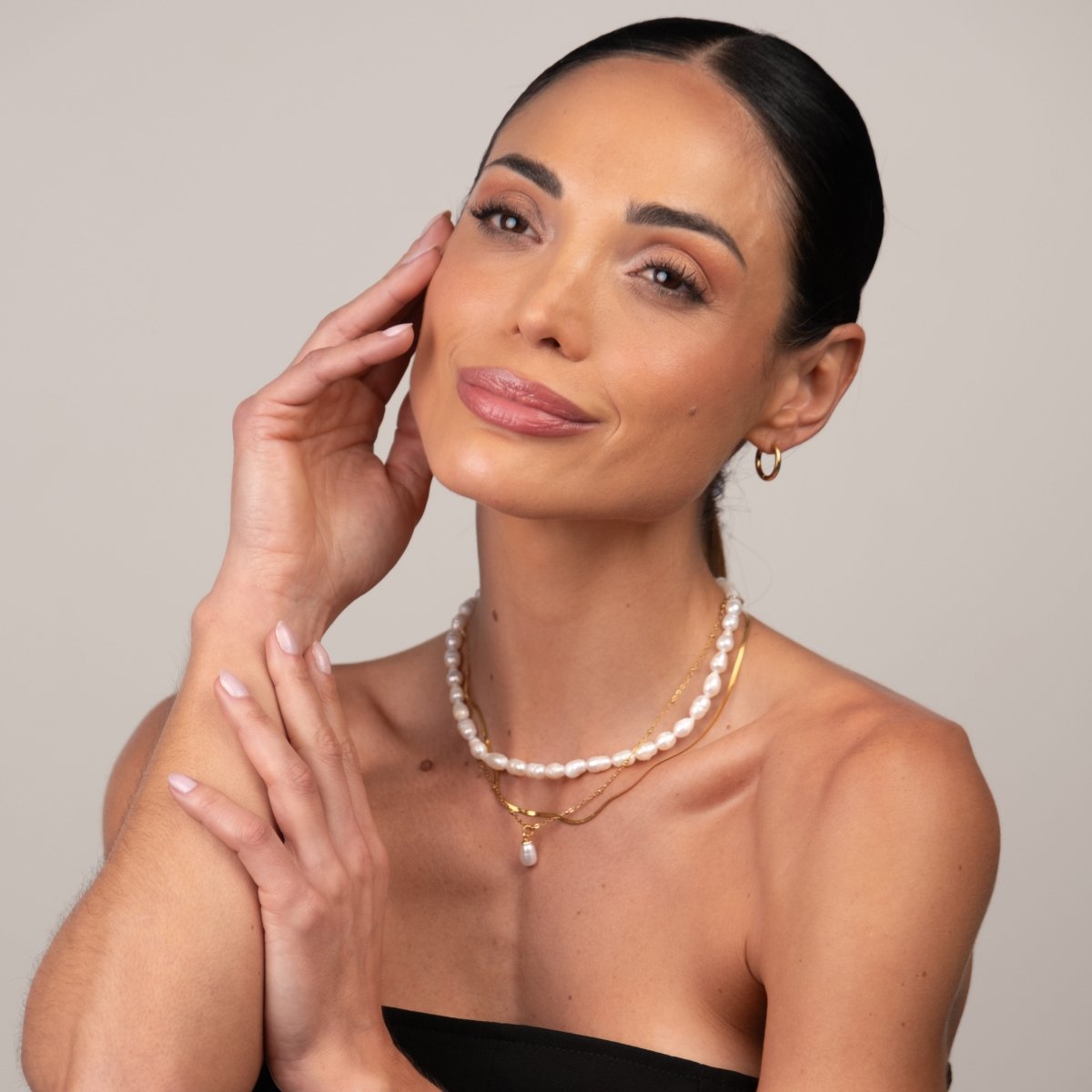 Mix Noronha Colar Triplo Banhado em Ouro 18k