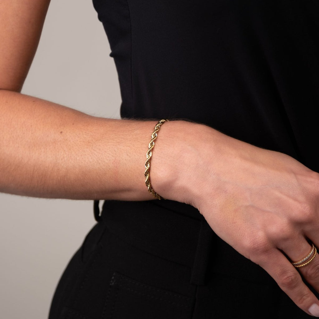 Pulseira Cordão Baiano Banhado em Ouro 18K