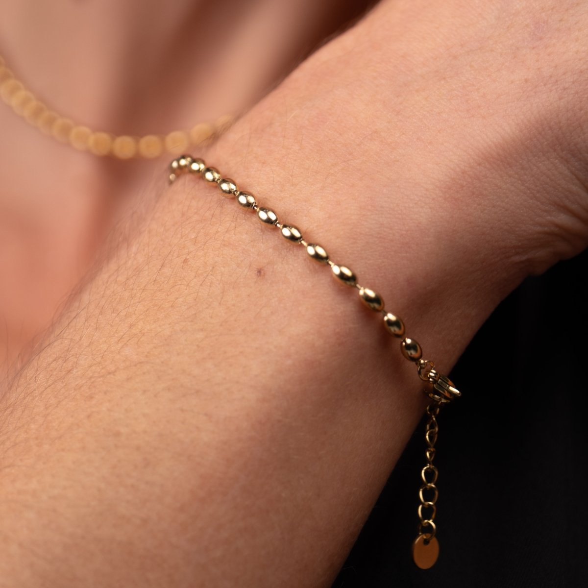 Pulseira Corrente Esferas Banhado em Ouro 18K