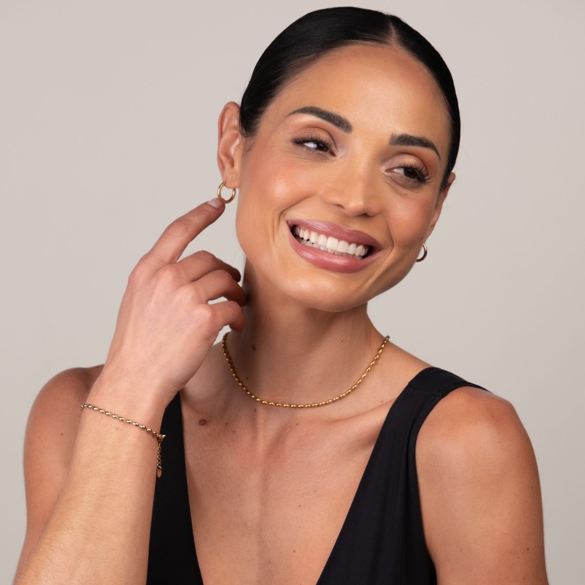 Pulseira Corrente Esferas Banhado em Ouro 18K