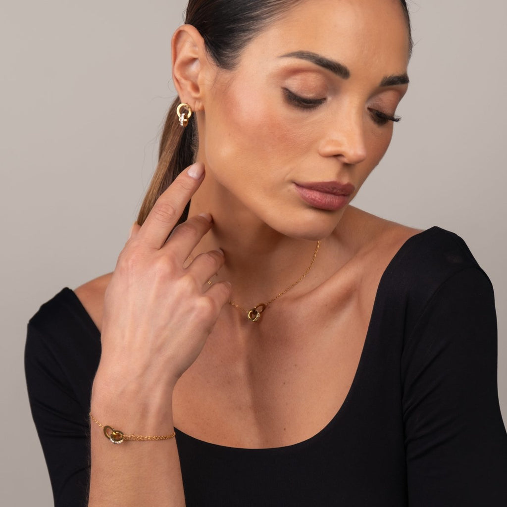 Pulseira Imperial Pedra Zircônia Banhado em Ouro 18K