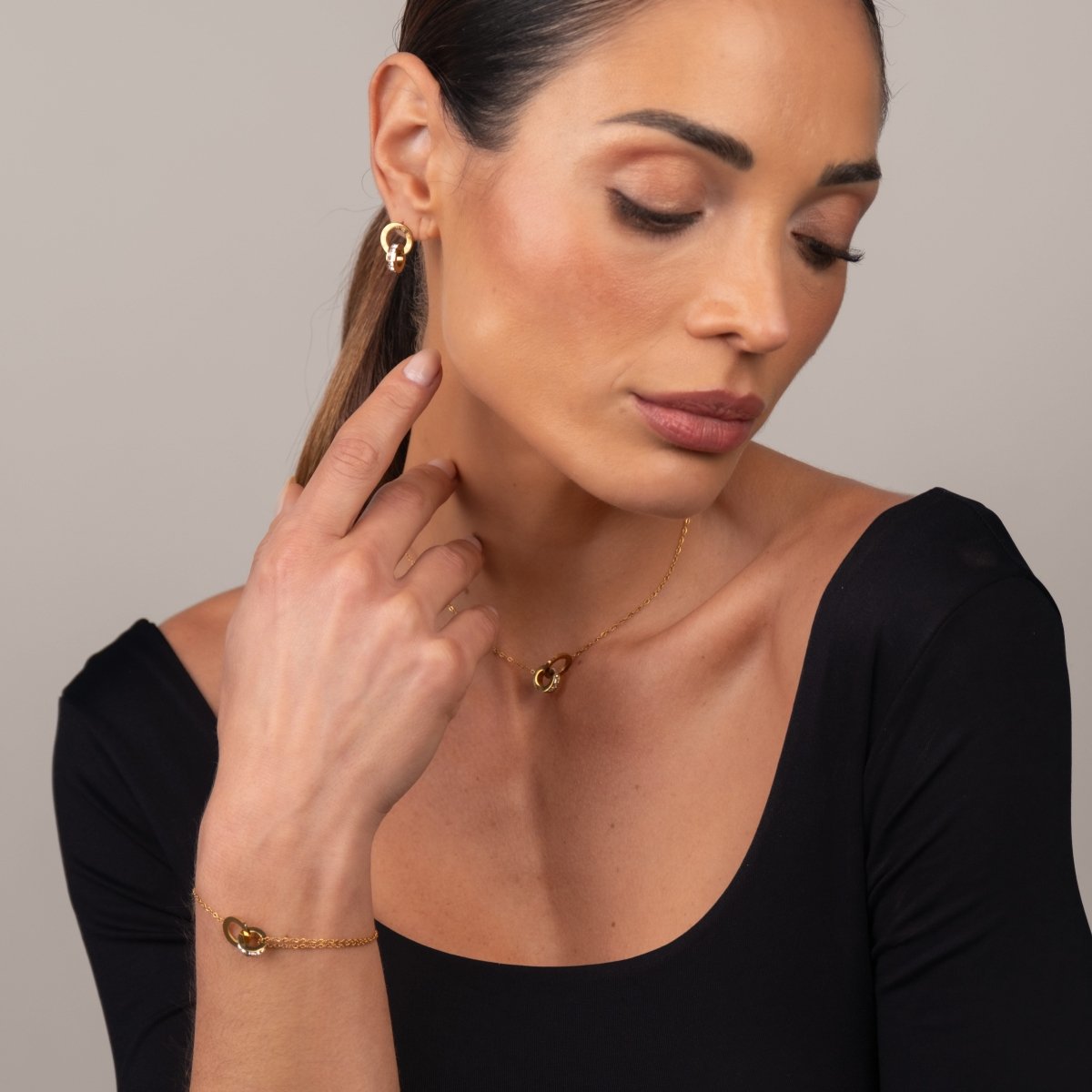 Pulseira Imperial Pedra Zircônia Banhado em Ouro 18K