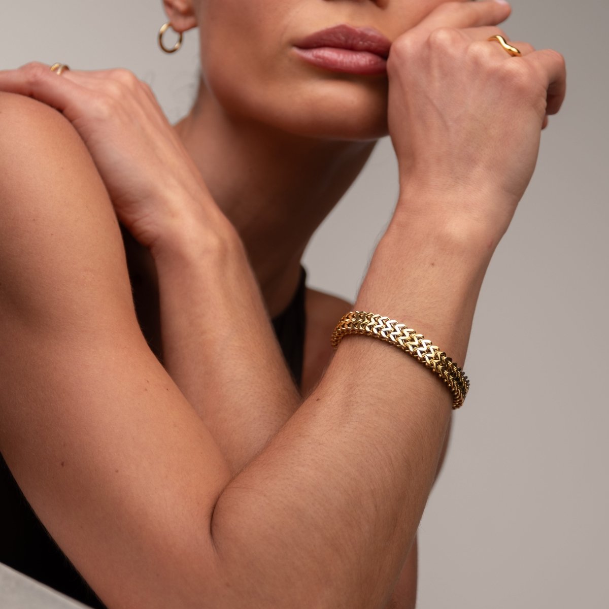 Pulseira Link Banhado em Ouro 18k
