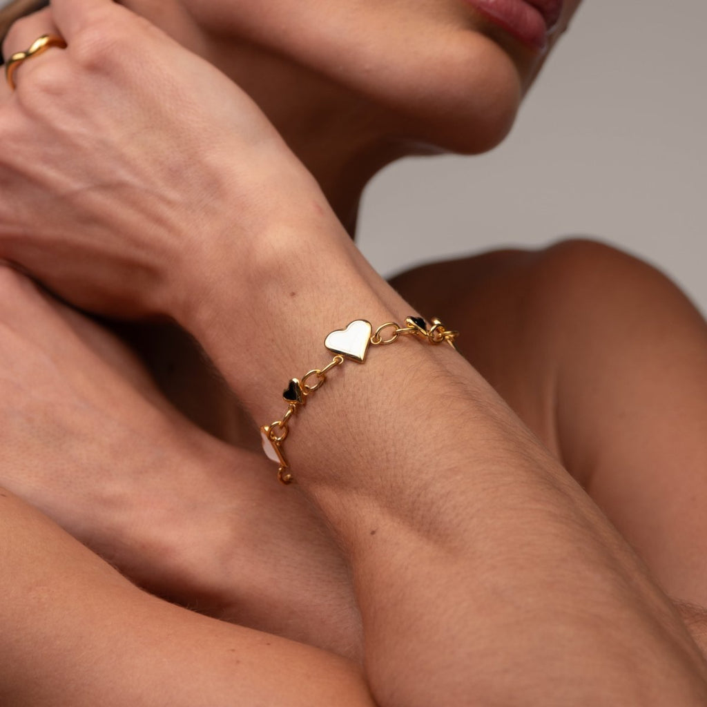 Pulseira Love Glow Monocromático Banhado em Ouro 18K