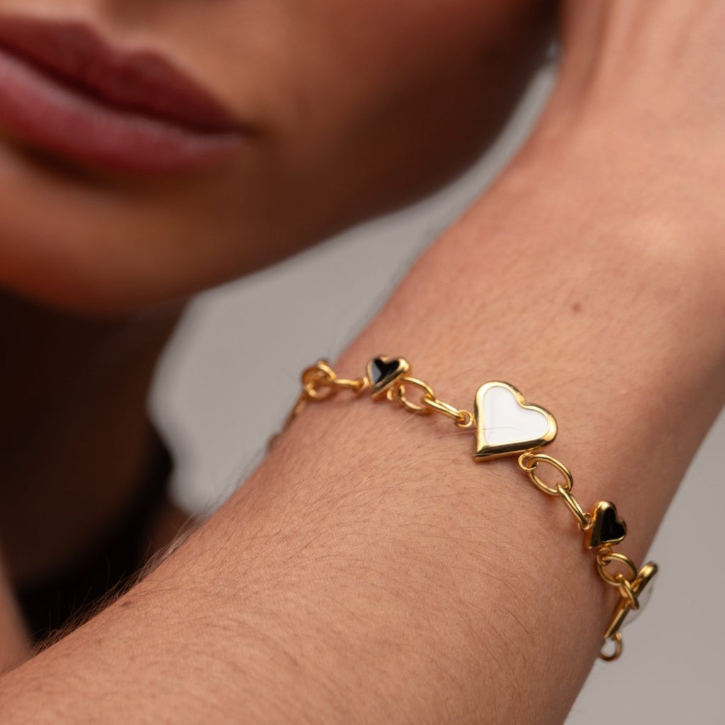 Pulseira Love Glow Monocromático Banhado em Ouro 18K