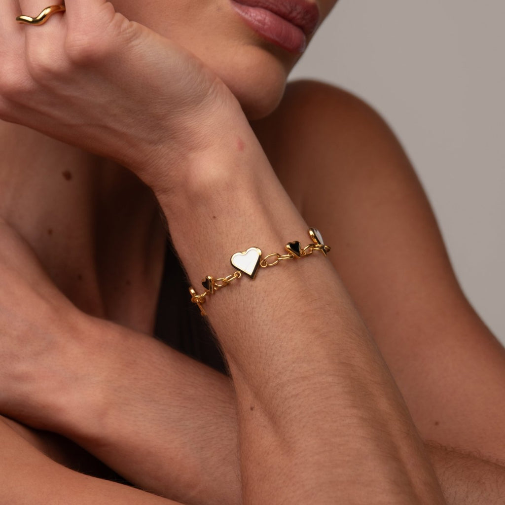 Pulseira Love Glow Monocromático Banhado em Ouro 18K